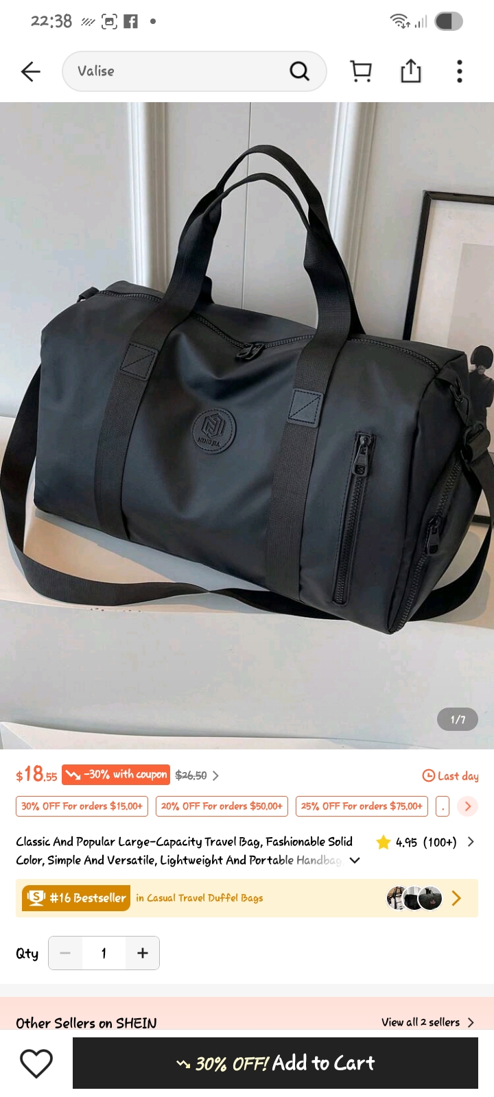 Travellers bag